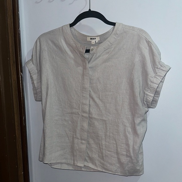Dkny Tops - DKNY Women's gray Button Down Shirt